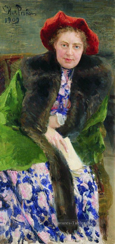 portrait de nadezhda borisovna nordman severova 1909 Ilya Repin Peintures à l'huile